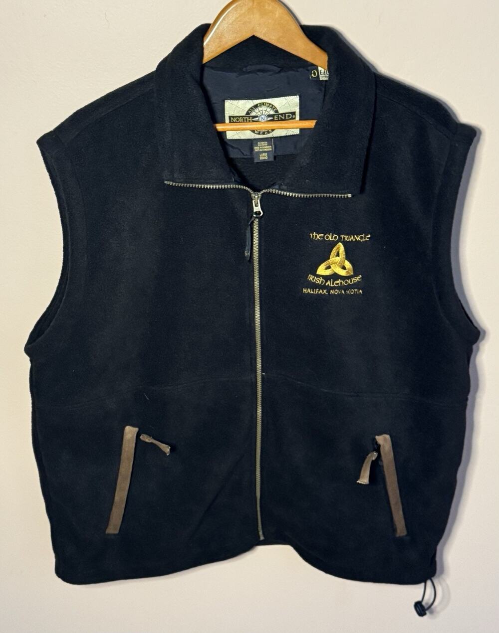 North End All Climate Wear Zip Up Fleece Vest Men’s Large Black